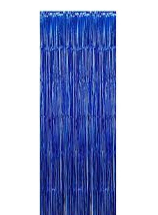 SOI Tinsel Curtains | Blue & Silver - Birthday Decoration (Pack of 2) - Image 2